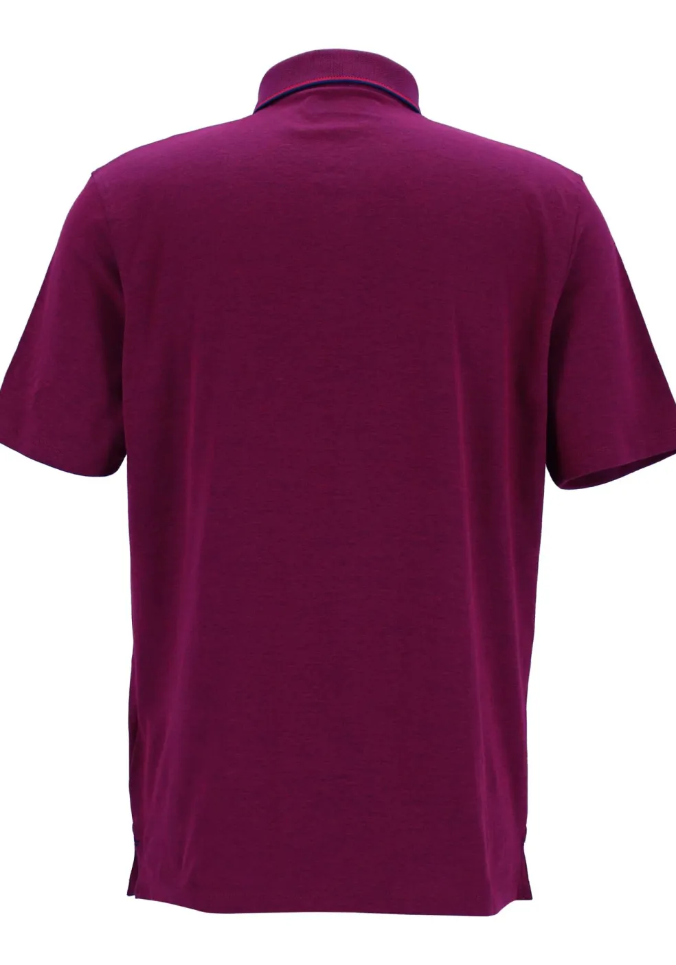 CASA MODA comfort fit poloshirt, donkerroze met blauw melange
