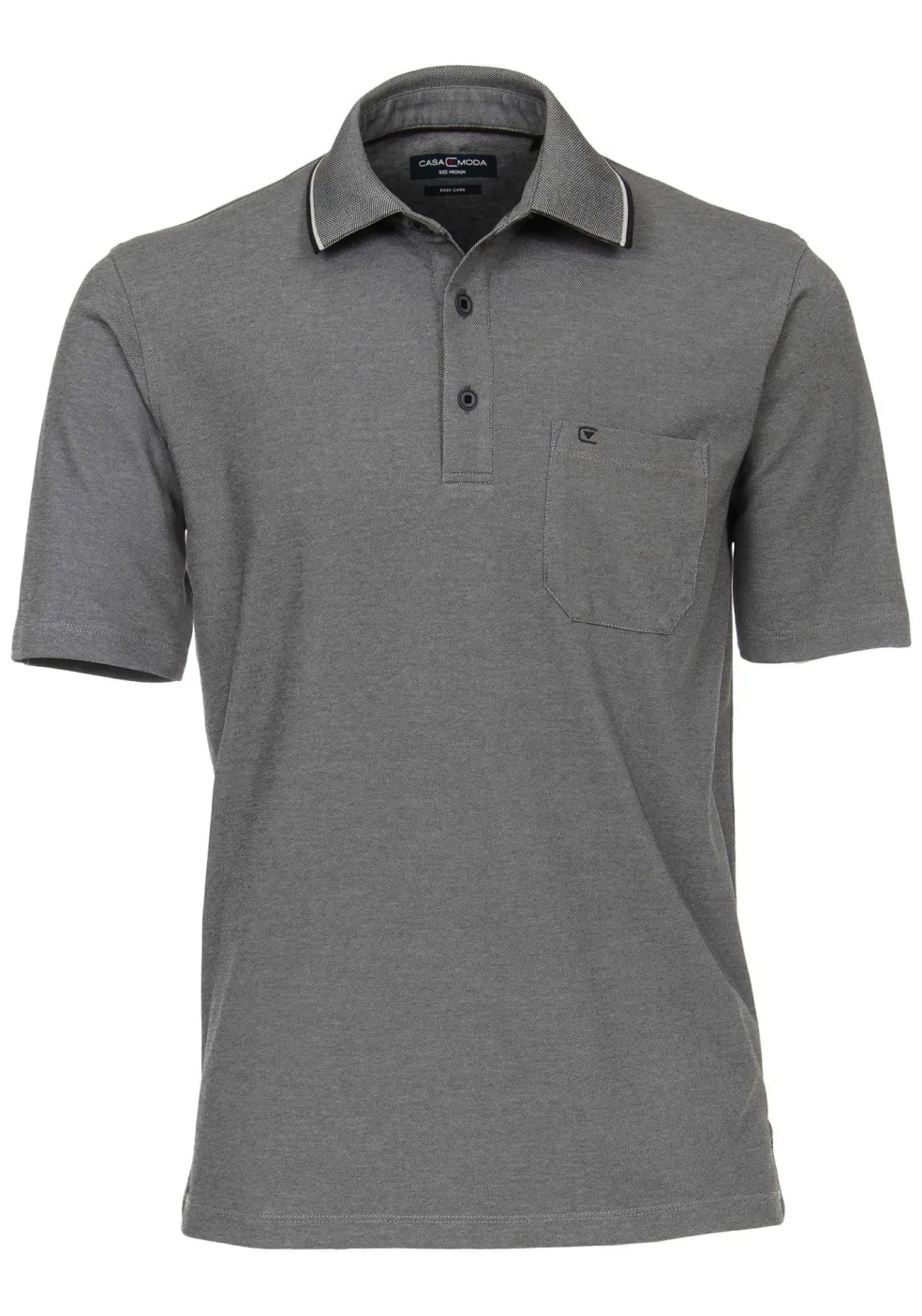 CASA MODA comfort fit poloshirt, grijs melange