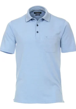 CASA MODA comfort fit poloshirt, lichtblauw melange