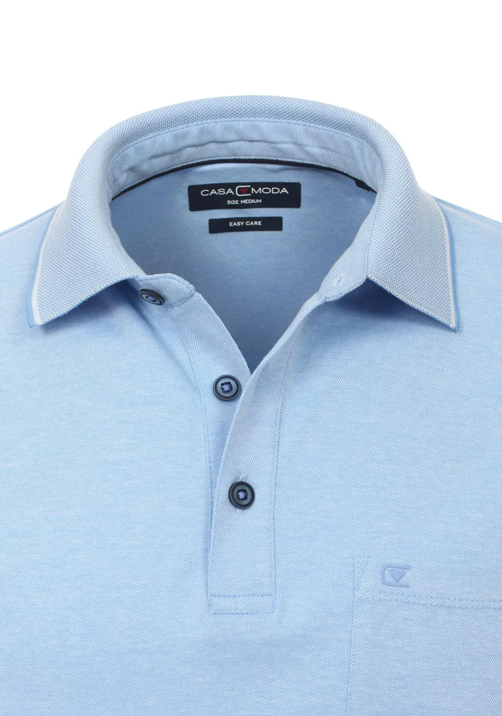 CASA MODA comfort fit poloshirt, lichtblauw melange