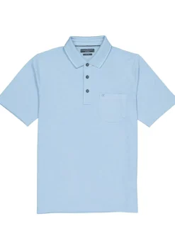 CASA MODA comfort fit poloshirt, lichtblauw melange