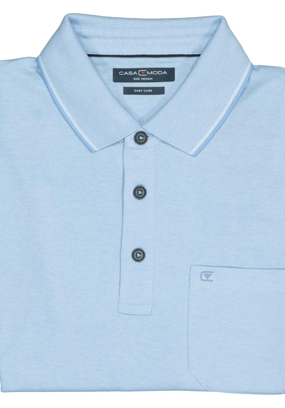 CASA MODA comfort fit poloshirt, lichtblauw melange