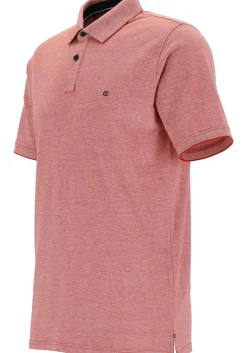 CASA MODA comfort fit poloshirt, stretch, rood melange