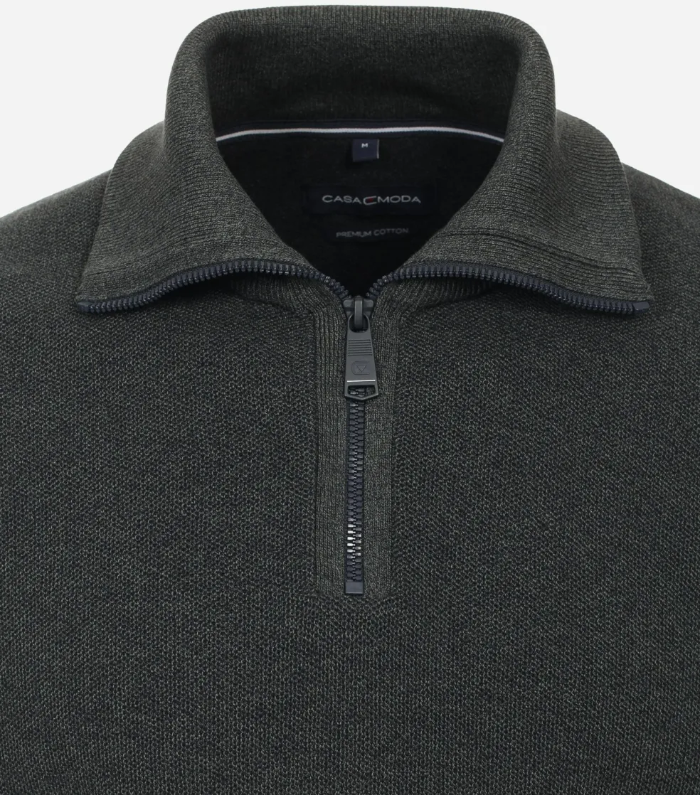 CASA MODA comfort fit schipperstrui, donkergroen