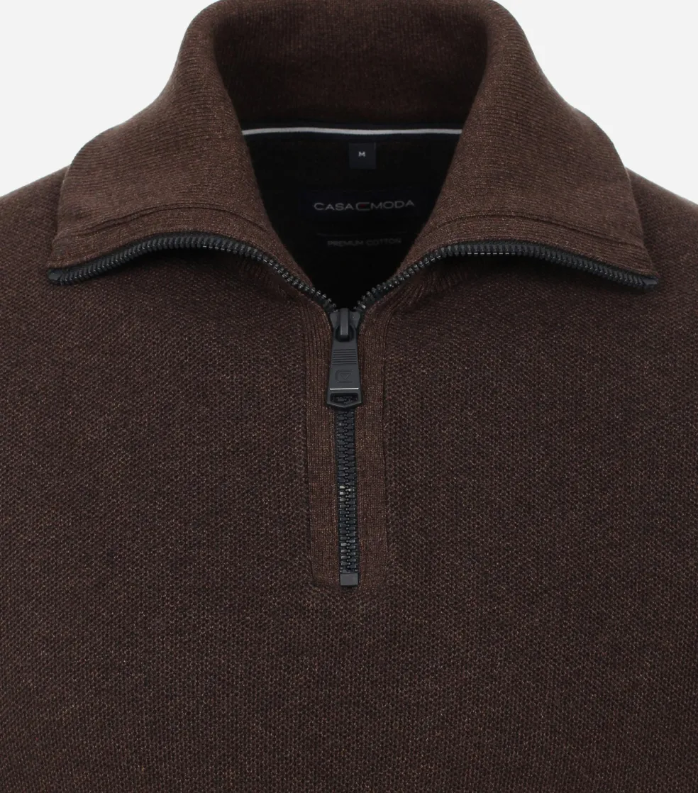 CASA MODA comfort fit schipperstrui, bruin melange
