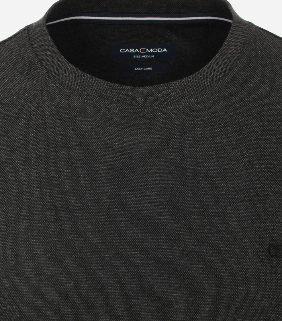 CASA MODA comfort fit T-shirt lange mouw, grijs