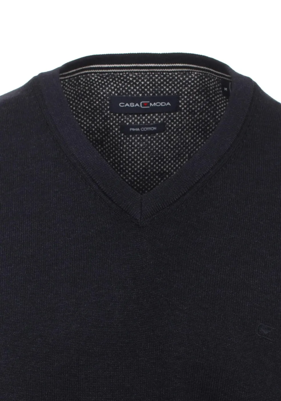 CASA MODA heren spencer katoen, V-hals, donkerblauw