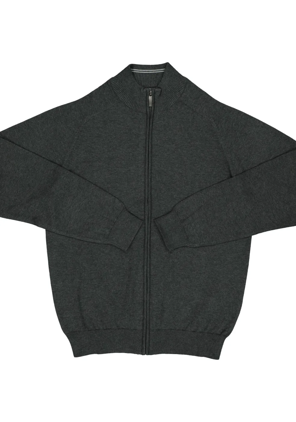 CASA MODA heren vest katoen, met rits, antraciet