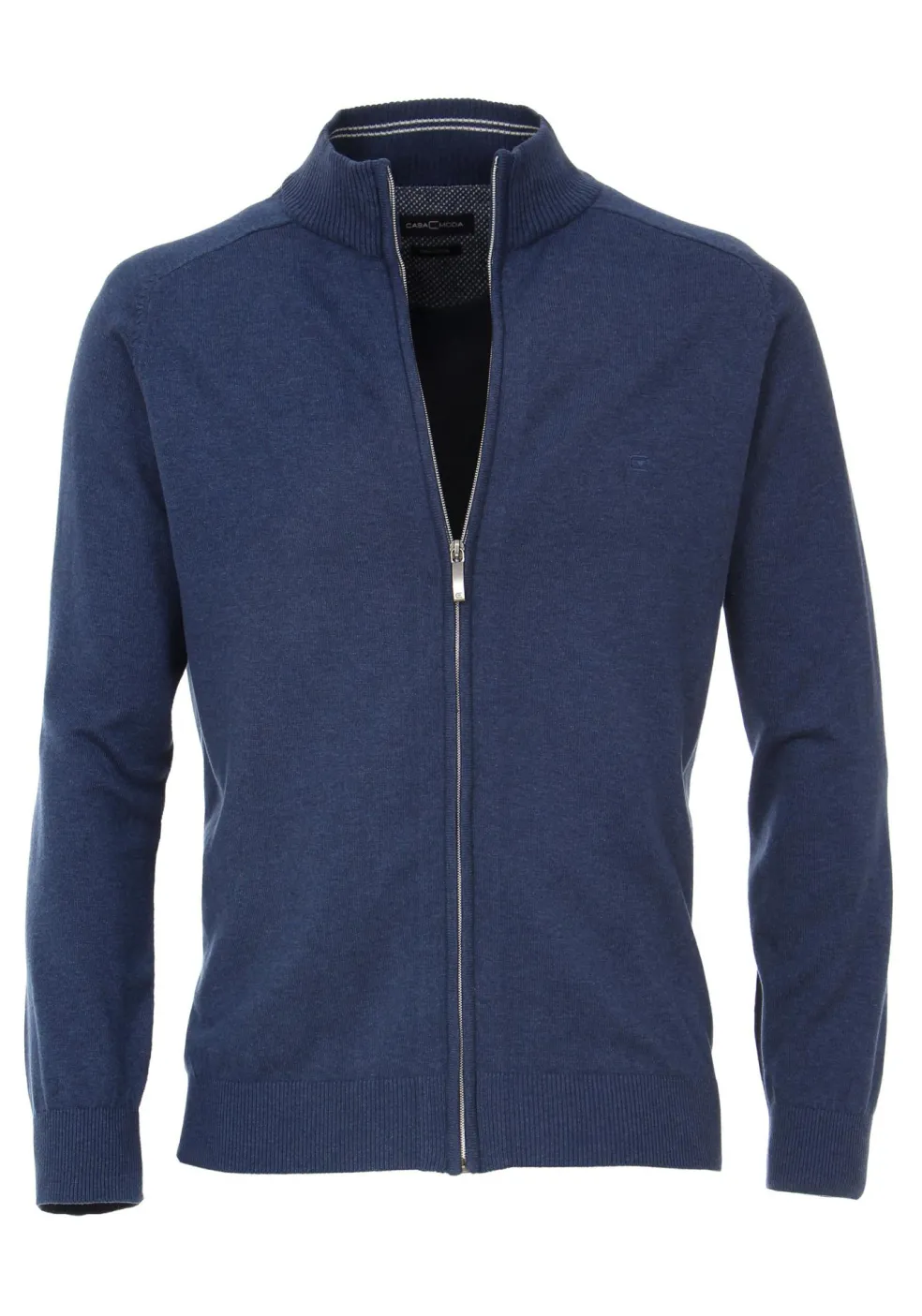 CASA MODA heren vest katoen, met rits, blauw