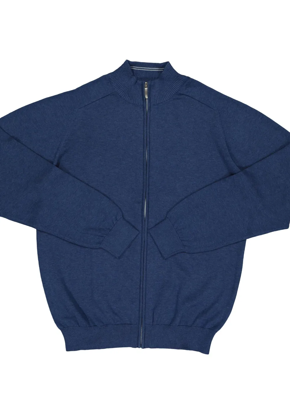 CASA MODA heren vest katoen, met rits, blauw