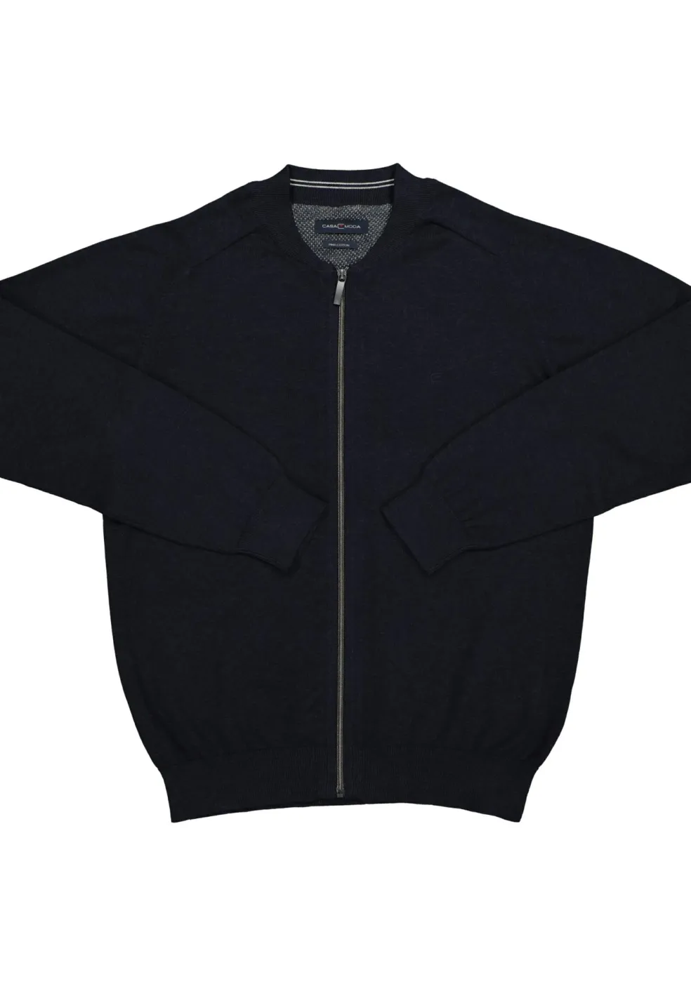 CASA MODA heren vest katoen, met rits, donkerblauw