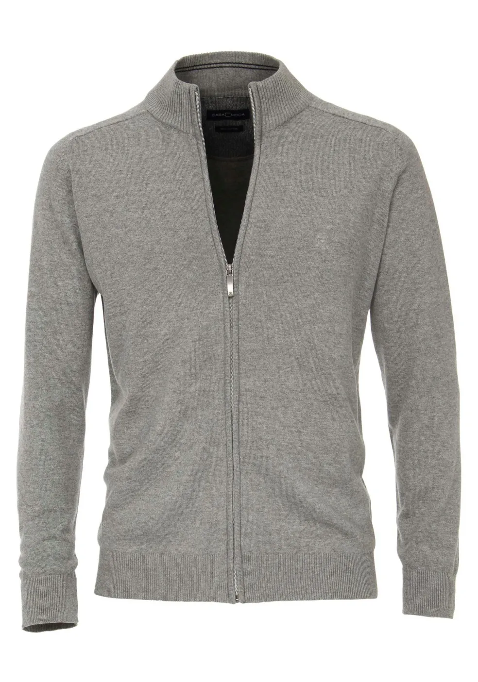 CASA MODA heren vest katoen, met rits, grijs
