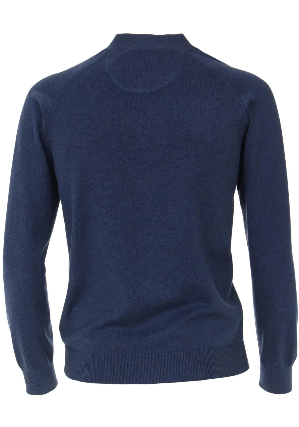 CASA MODA heren vest katoen, met rits, jeans blauw