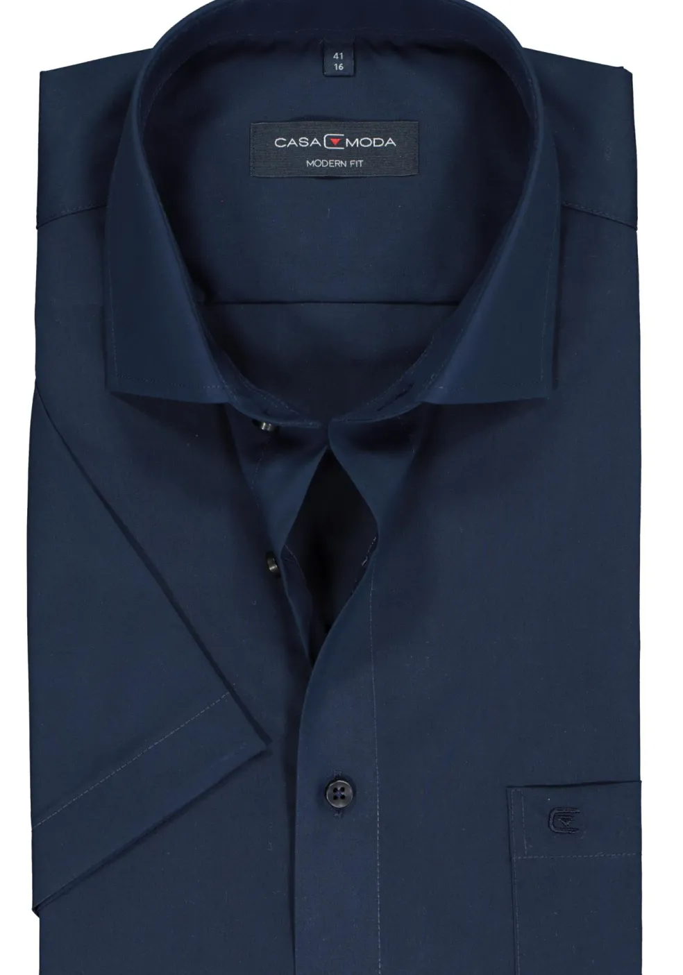 CASA MODA modern fit overhemd, korte mouw, donkerblauw