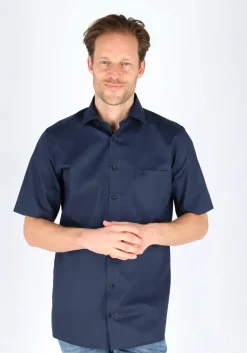 CASA MODA modern fit overhemd, korte mouw, donkerblauw