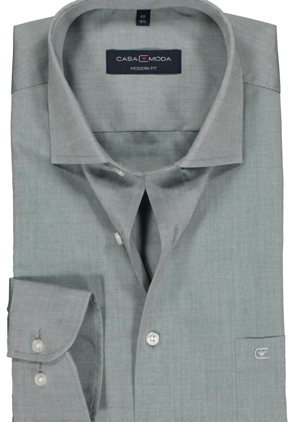 CASA MODA modern fit overhemd, mouwlengte 7, grijs