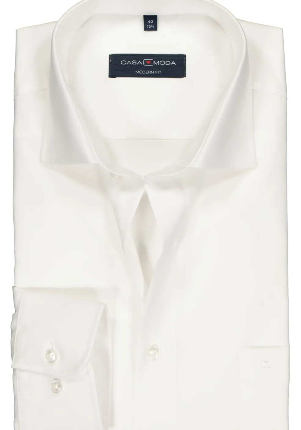 CASA MODA modern fit overhemd, mouwlengte 7, wit