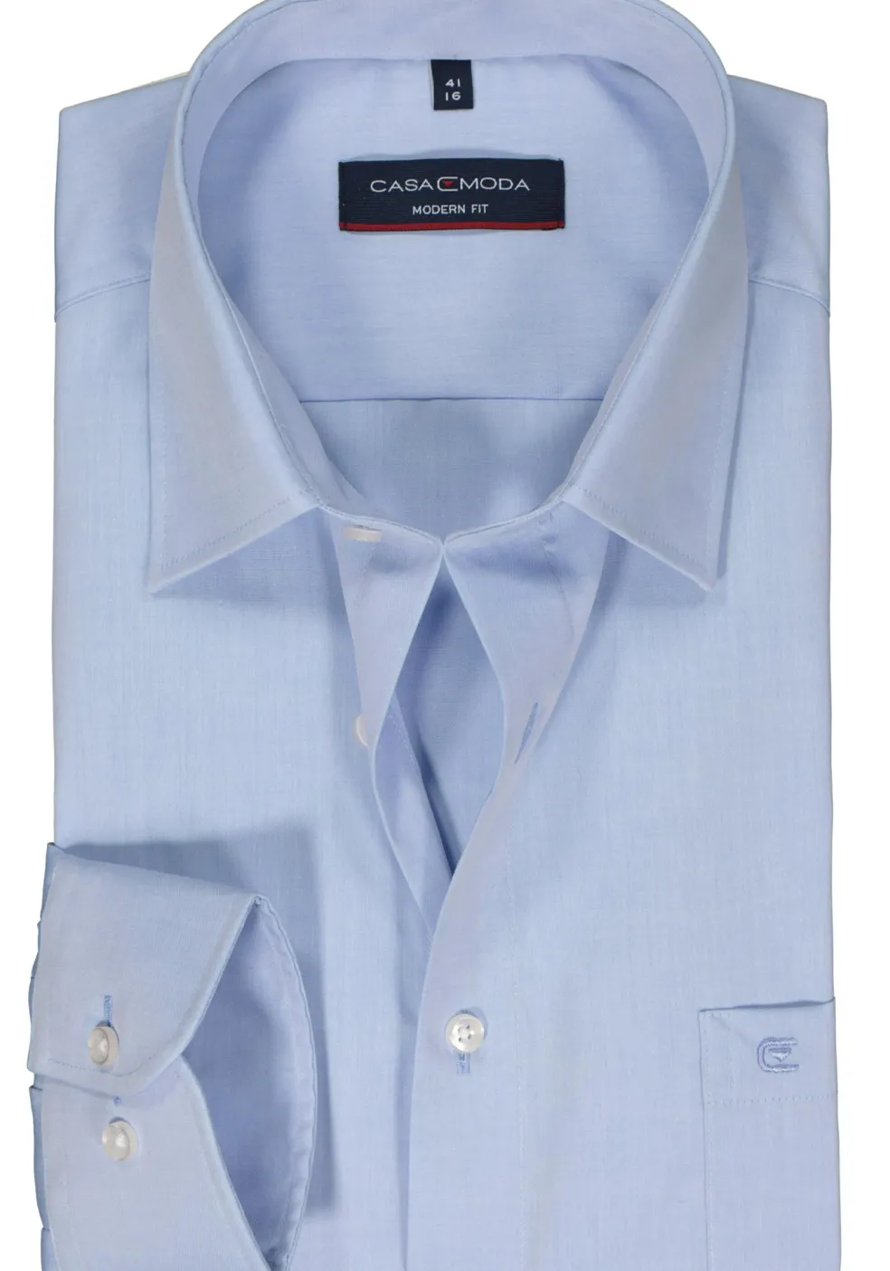 CASA MODA modern fit overhemd, popeline, blauw