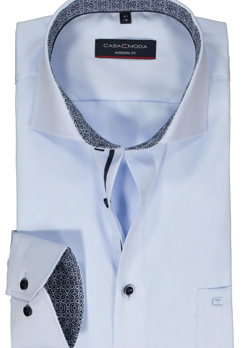 CASA MODA modern fit overhemd, twill, blauw
