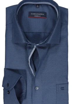 CASA MODA modern fit overhemd, dobby, blauw