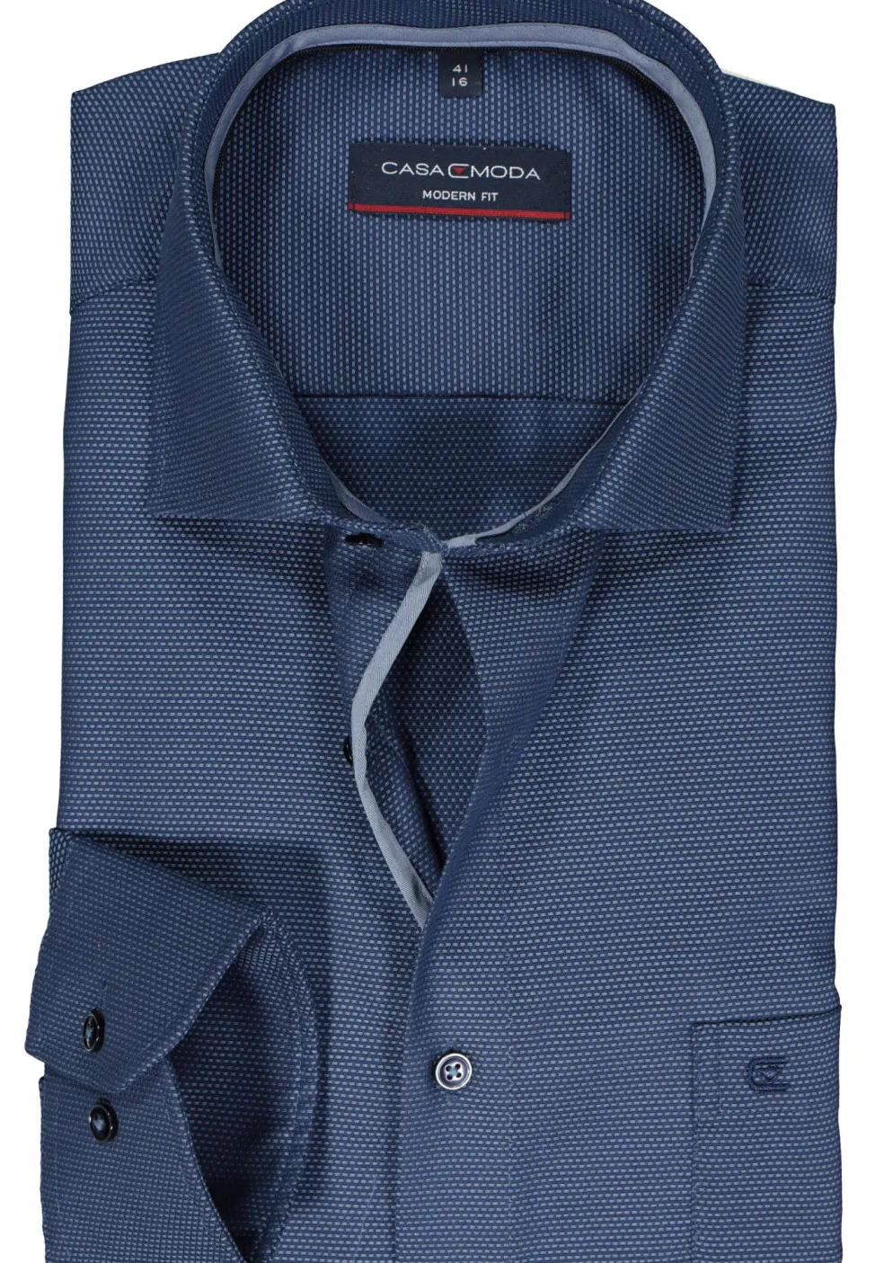 CASA MODA modern fit overhemd, dobby, blauw