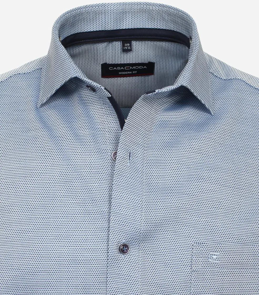 CASA MODA modern fit overhemd, dobby, blauw