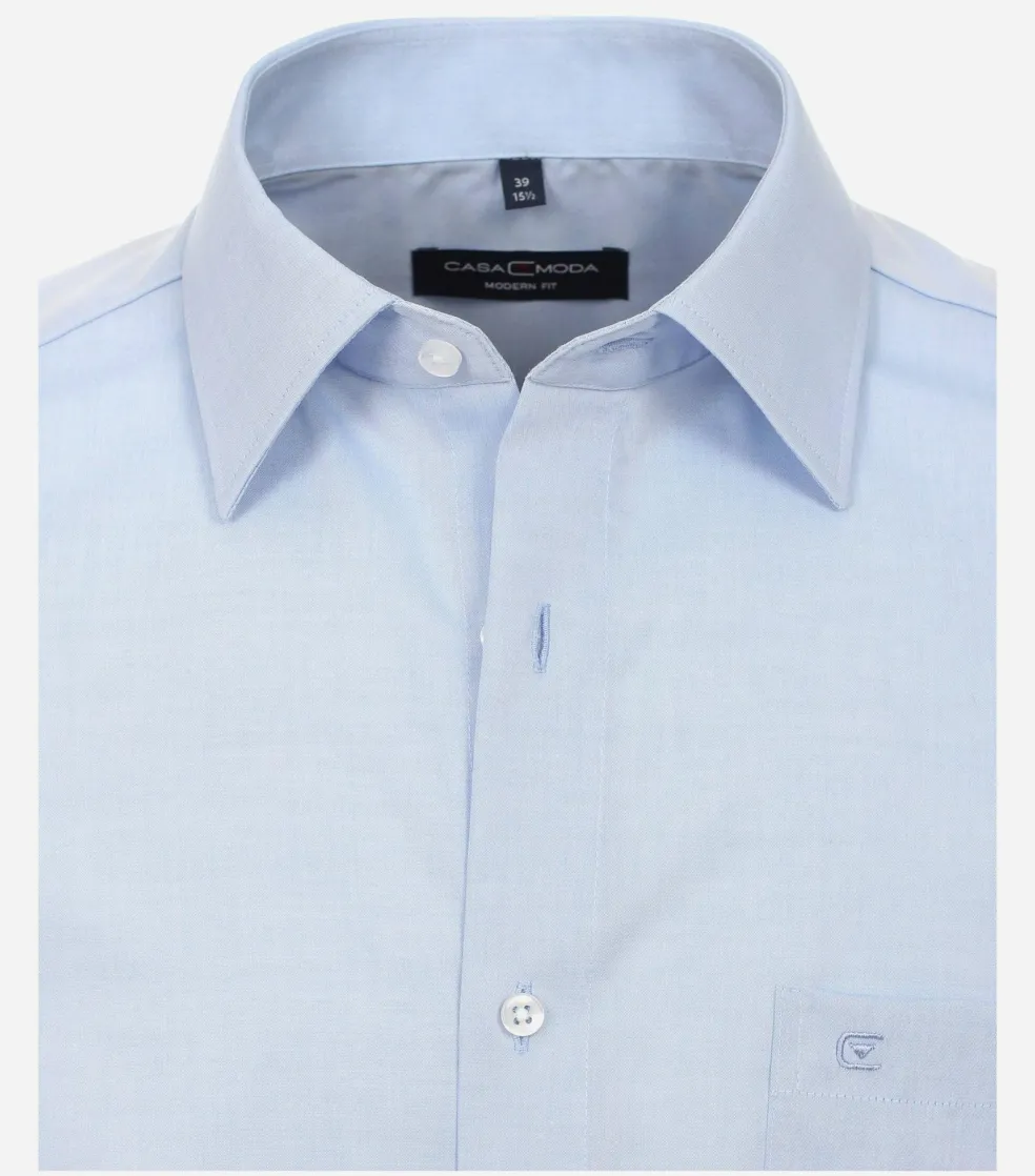 CASA MODA modern fit overhemd, korte mouw, popeline, blauw