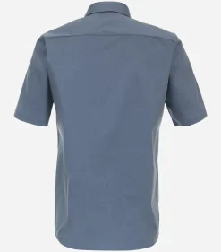 CASA MODA modern fit overhemd, korte mouw, popeline, blauw