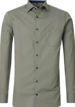CASA MODA modern fit overhemd, popeline, groen