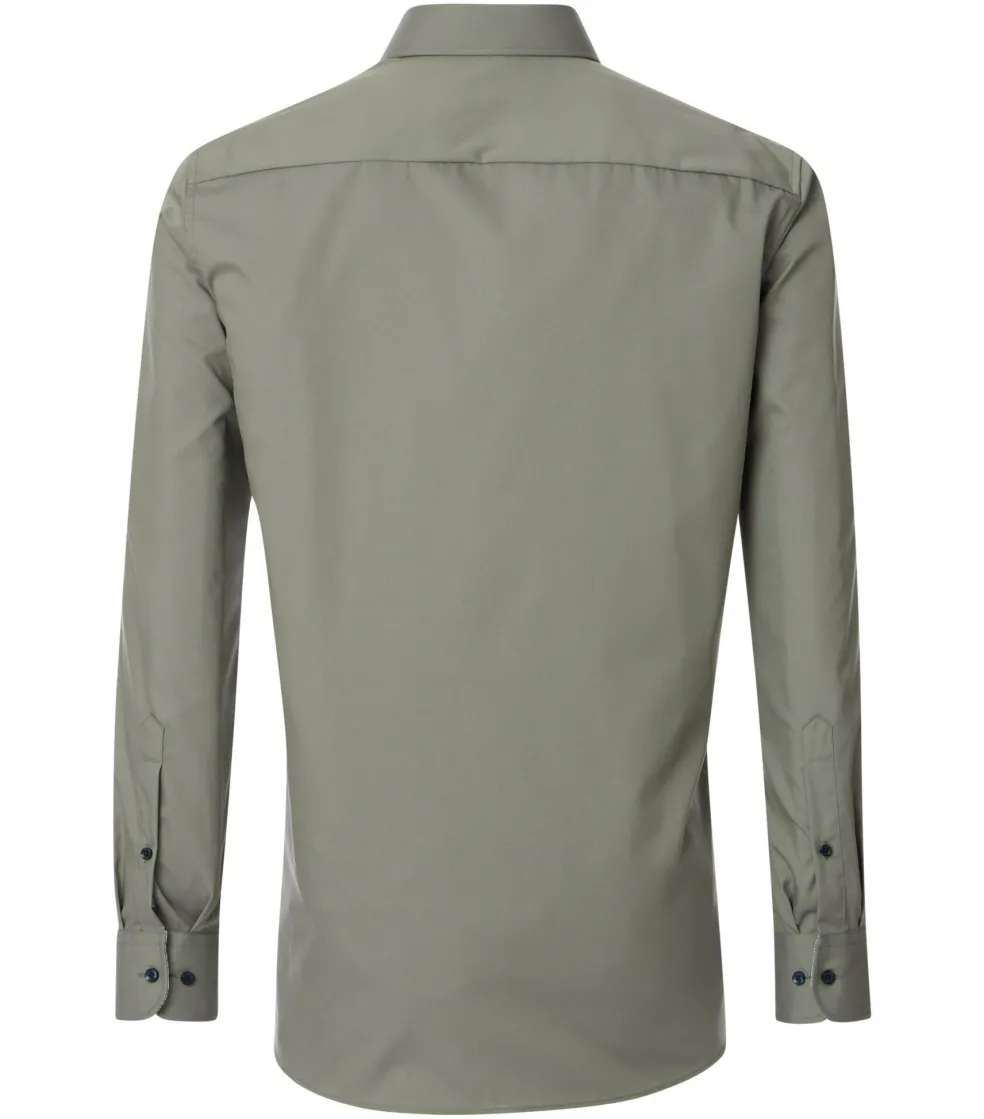 CASA MODA modern fit overhemd, popeline, groen