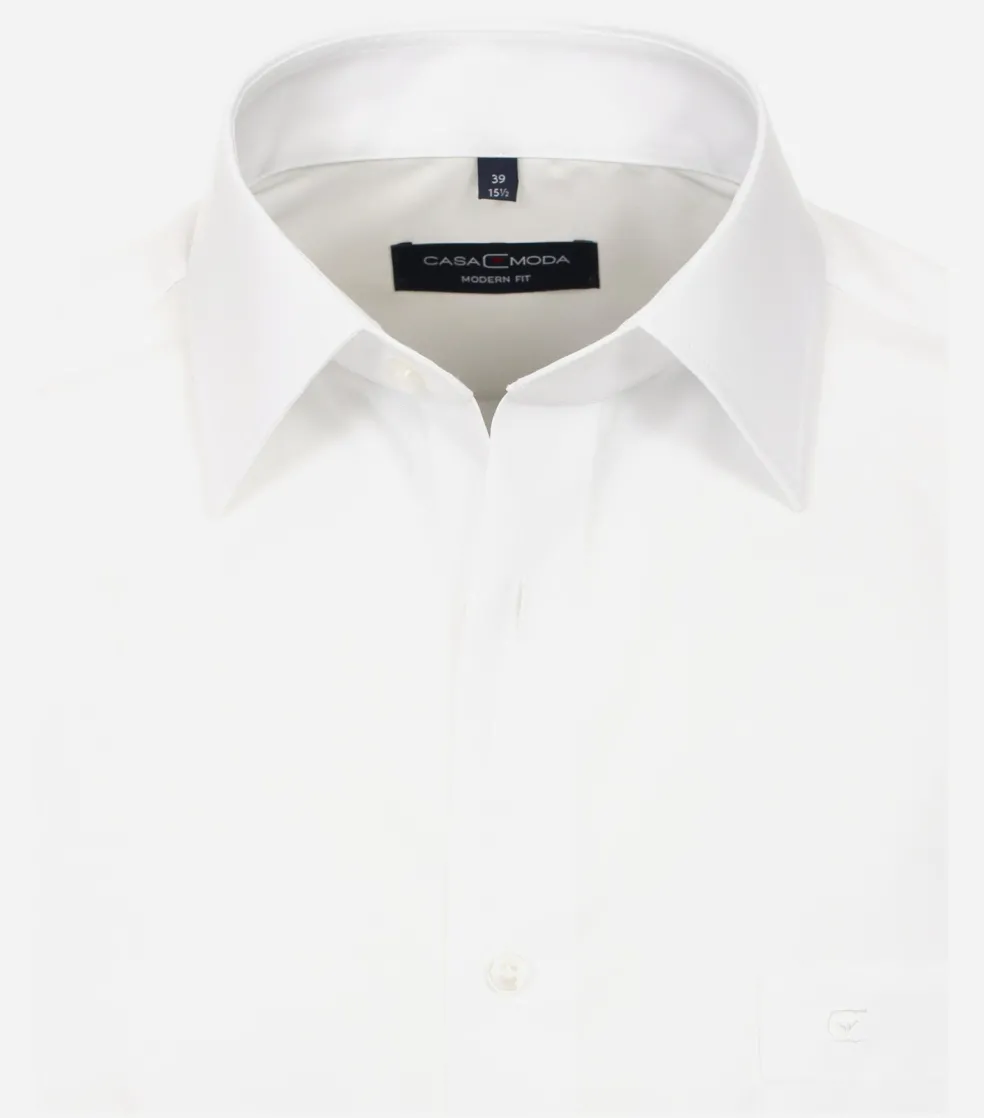 CASA MODA modern fit overhemd, popeline, wit