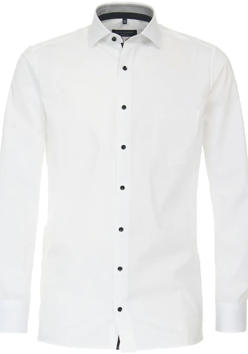 CASA MODA modern fit overhemd, popeline, wit