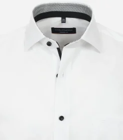CASA MODA modern fit overhemd, popeline, wit