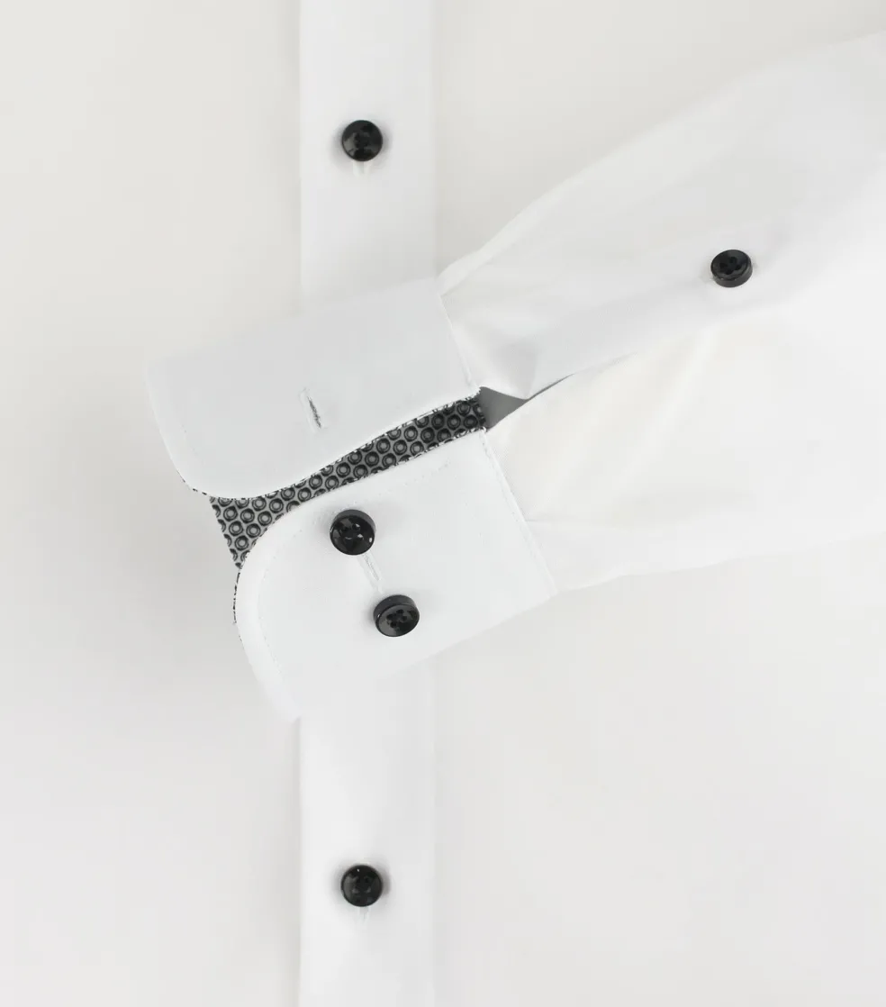 CASA MODA modern fit overhemd, popeline, wit