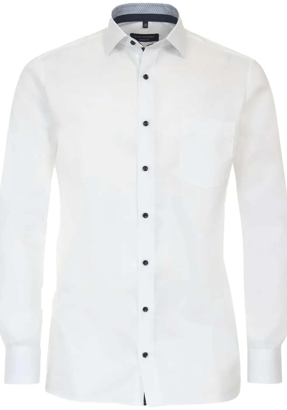 CASA MODA modern fit overhemd, popeline, wit