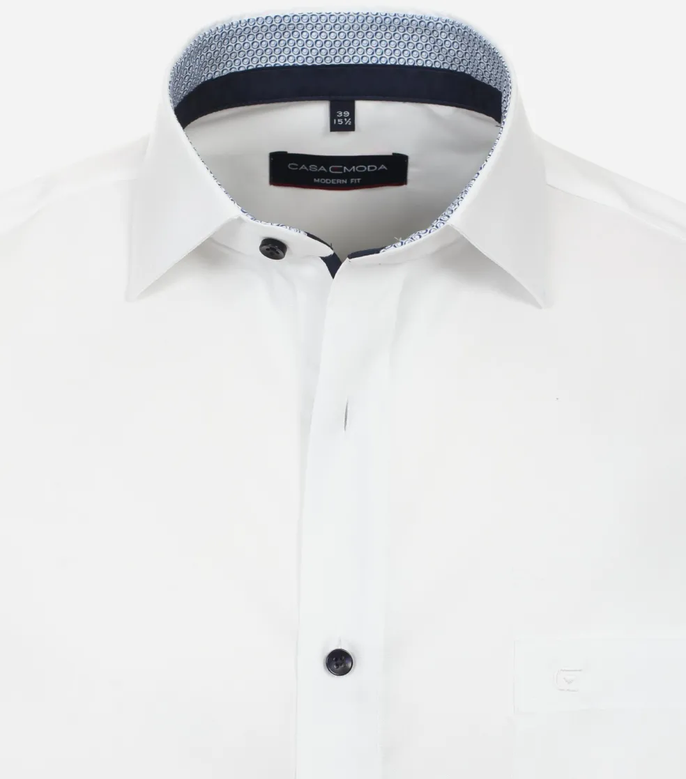 CASA MODA modern fit overhemd, popeline, wit