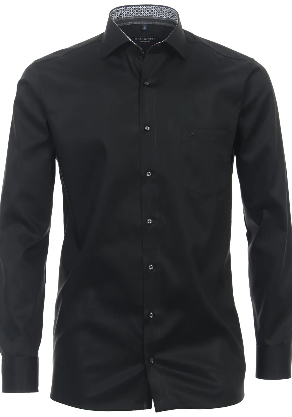 CASA MODA modern fit overhemd, twill, zwart