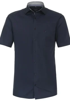 CASA MODA modern fit overhemd, korte mouw, popeline, blauw