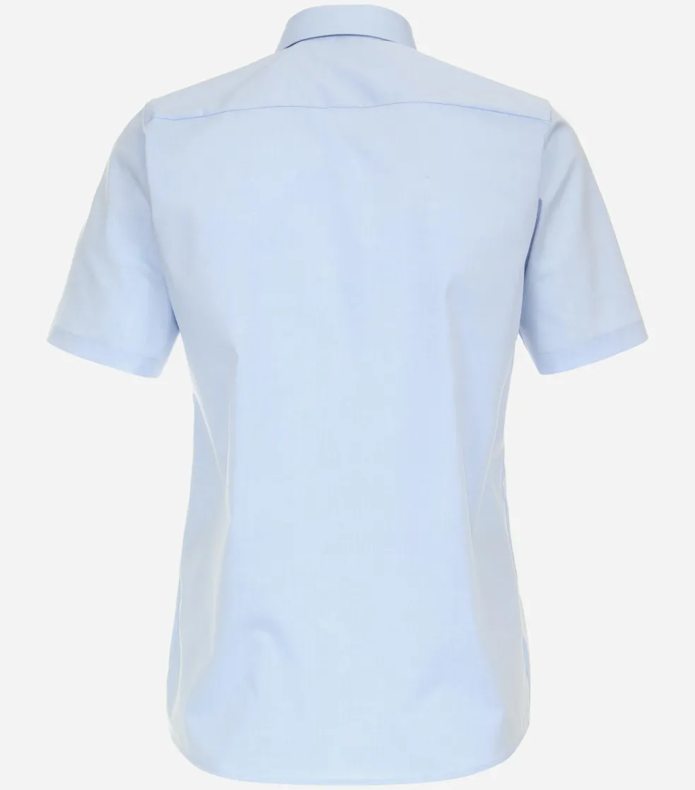 CASA MODA modern fit overhemd, korte mouw, popeline, blauw