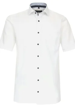 CASA MODA modern fit overhemd, korte mouw, popeline, wit