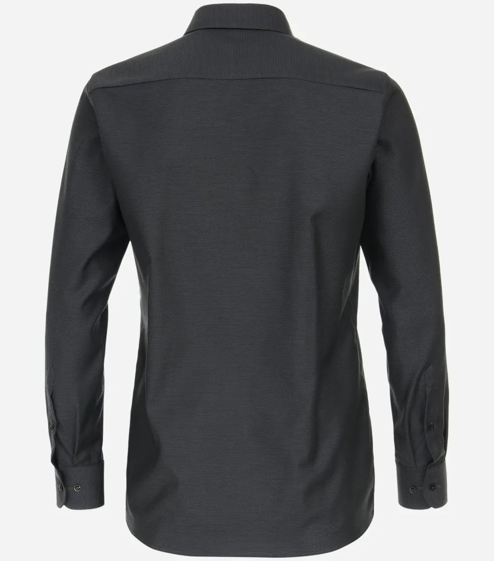 CASA MODA modern fit overhemd, dobby, antraciet