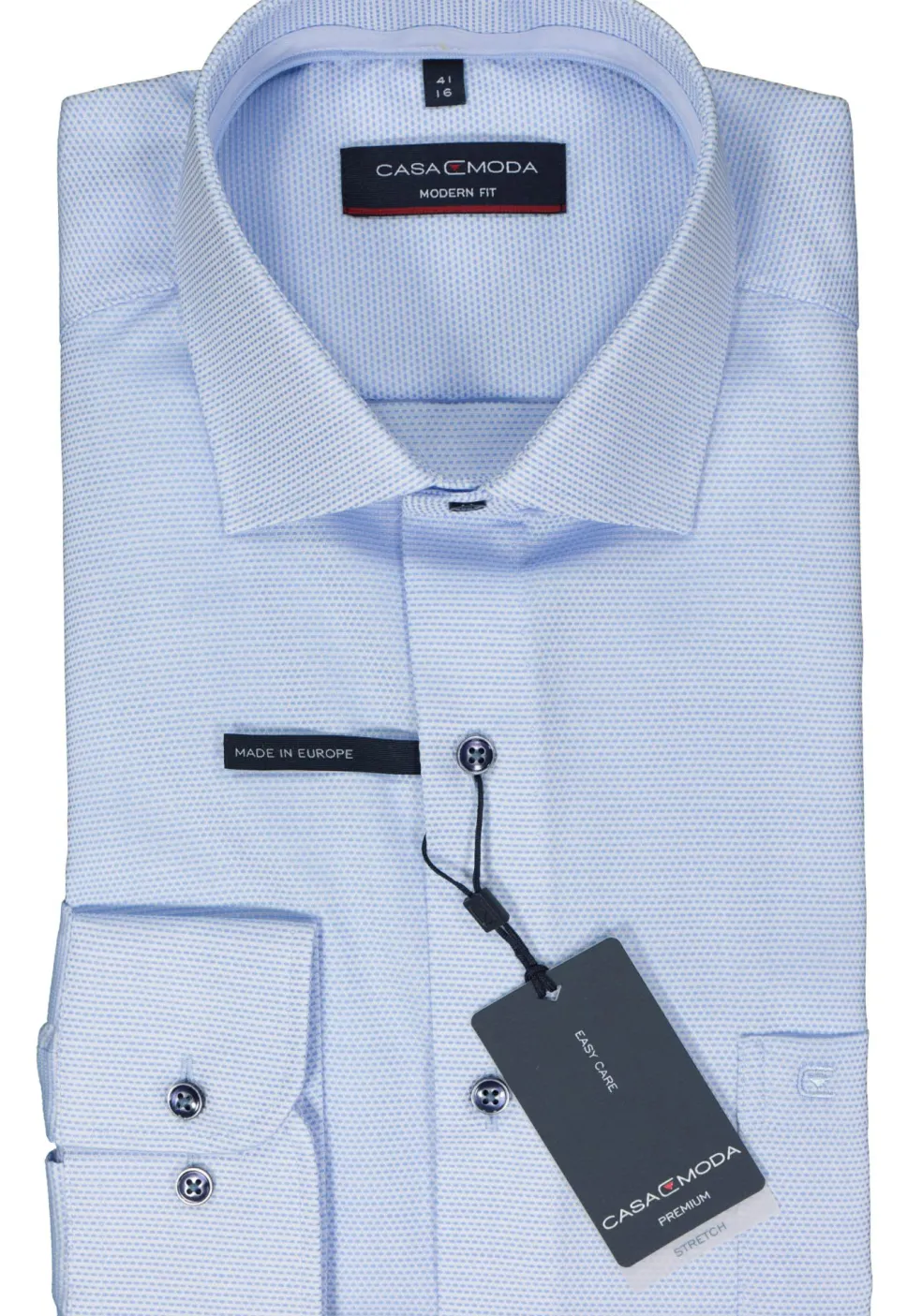 CASA MODA modern fit overhemd, dobby, blauw