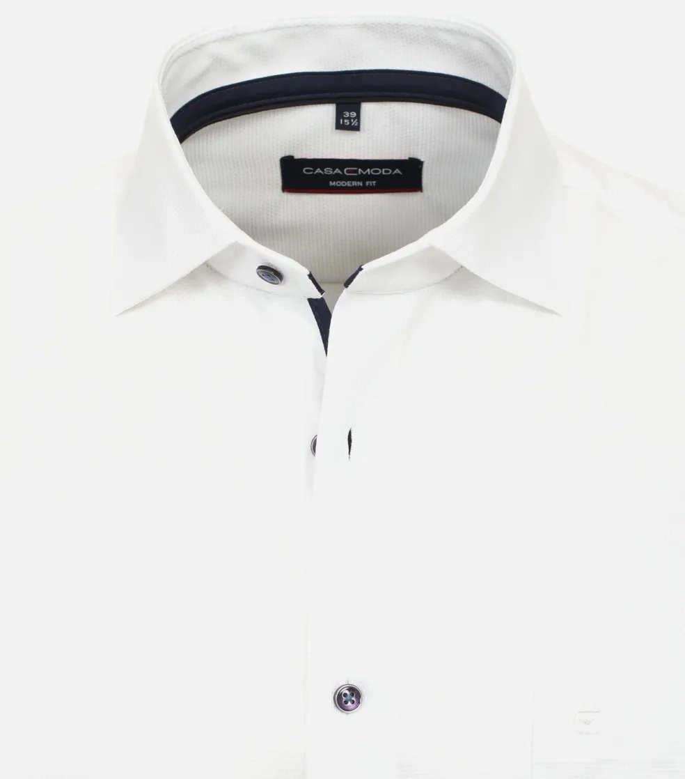 CASA MODA modern fit overhemd, dobby, wit