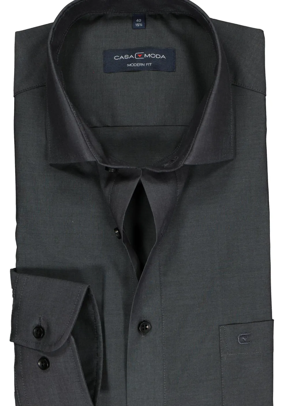 CASA MODA modern fit overhemd, antraciet grijs