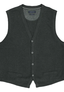 CASA MODA mouwloos heren vest katoen, antraciet
