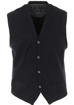 CASA MODA mouwloos heren vest katoen, donker blauw