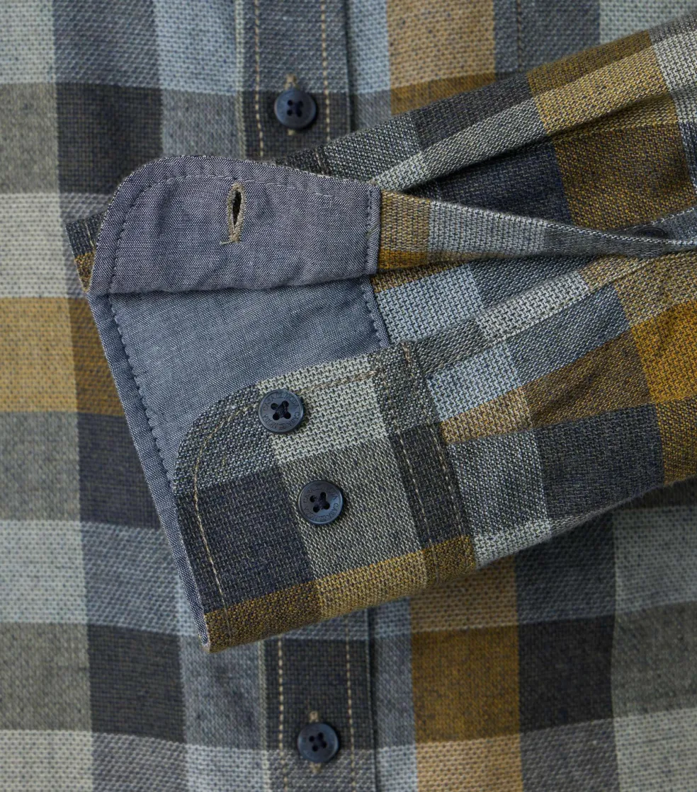 CASA MODA Sport casual fit overhemd, dobby, blauw met groen geruit
