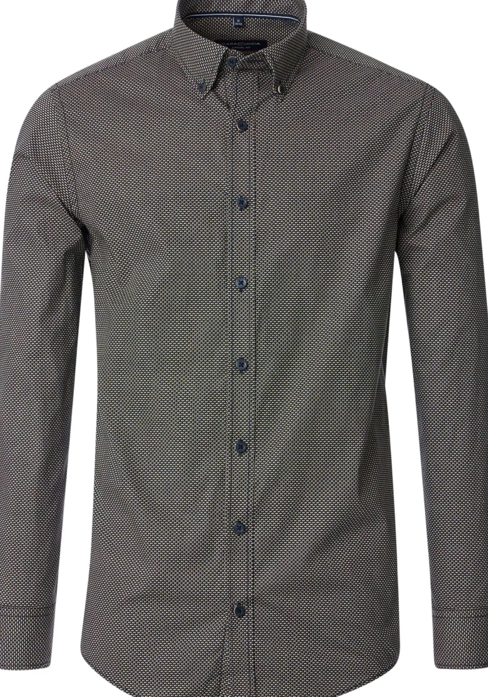 CASA MODA Sport casual fit overhemd, popeline, blauw dessin