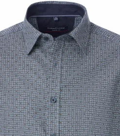 CASA MODA Sport casual fit overhemd, twill, blauw dessin