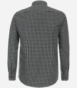 CASA MODA Sport casual fit overhemd, flanel, blauw geruit